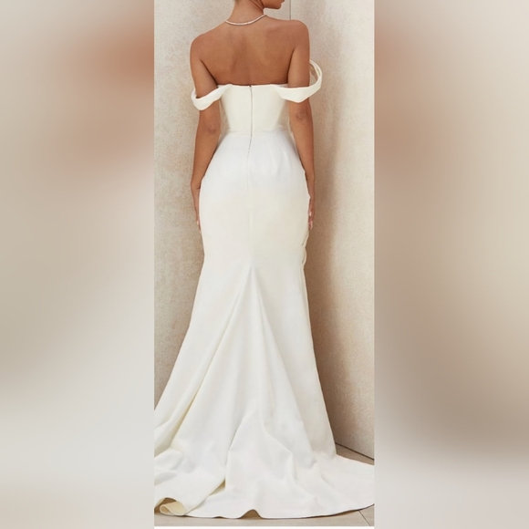 House of CB ‘Delphine’ Ivory Draped Corset Bridal Gown NWOT - Picture 2 of 5